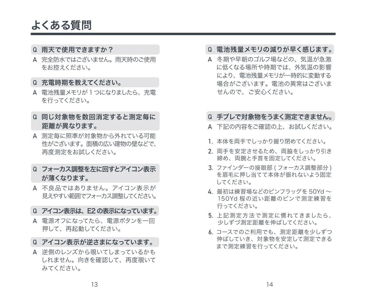 取扱説明書 8ページ